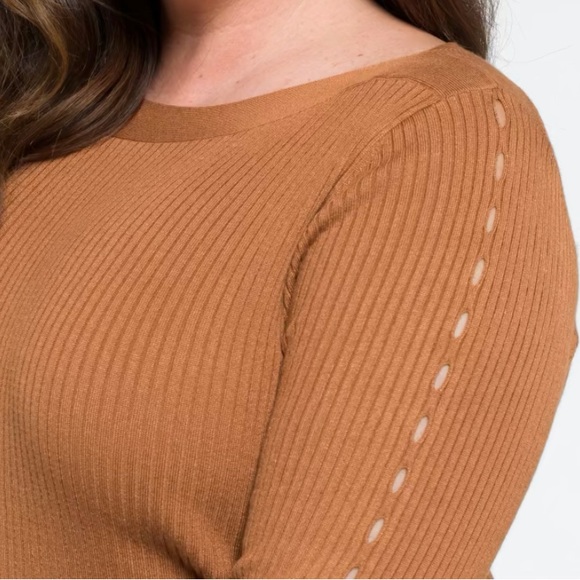 Evolution by Cyrus women’s plus size fitted pull over sweater - Picture 3 of 9